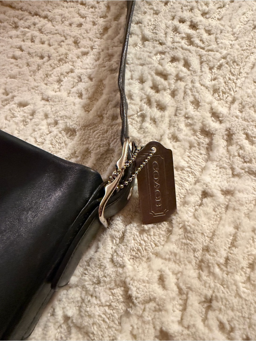 Vintage coach black leather hobo bag - Picture 2 of 11